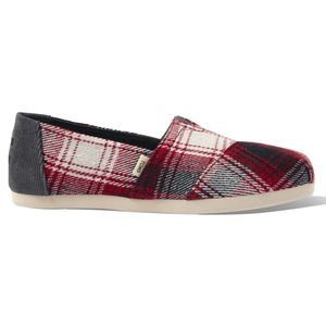 TOMS Classic Red Plaid Corduroy